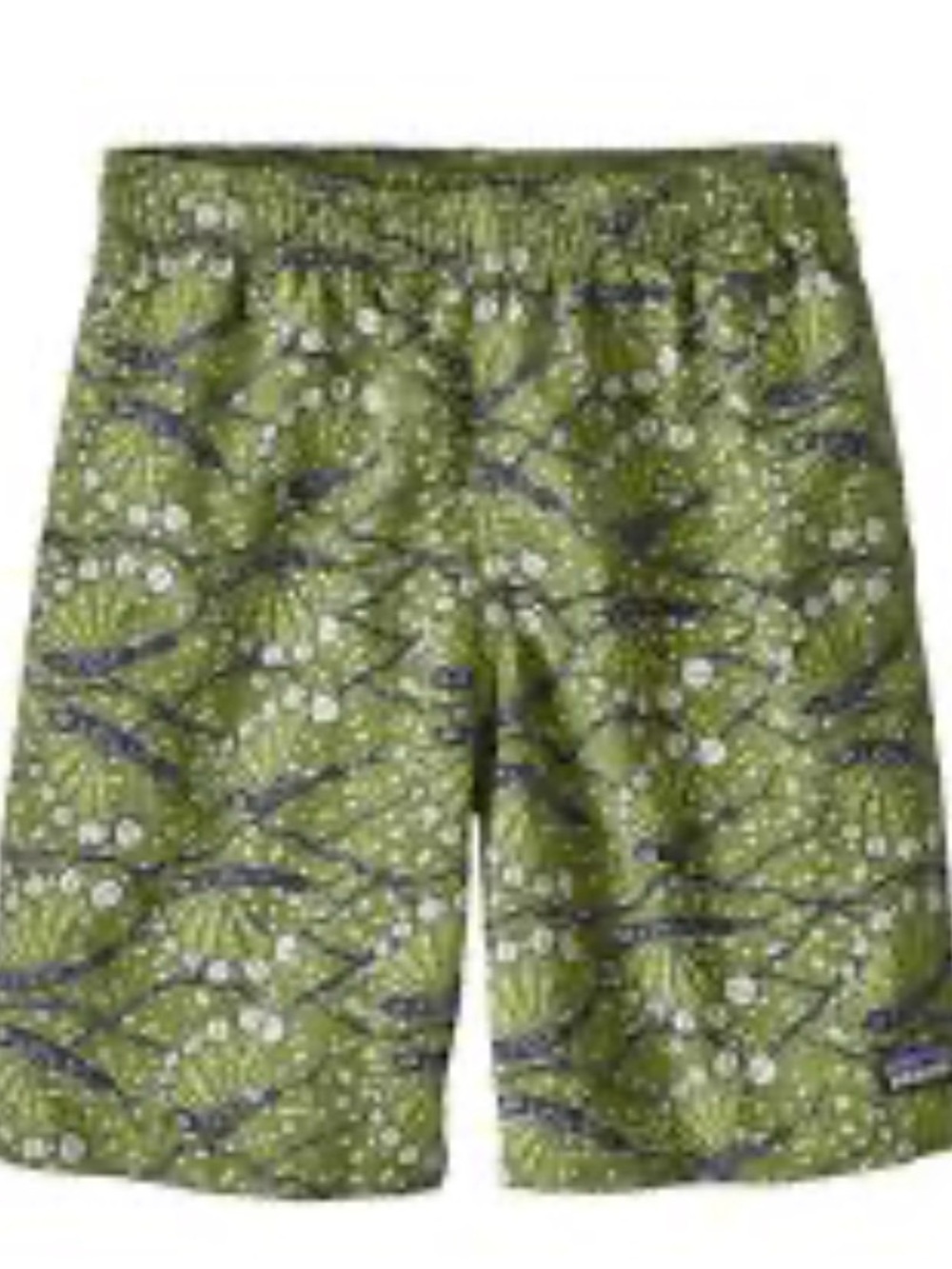 Patagonia Kids Baggies Swim Trunks Shorts Floral Green Size 10